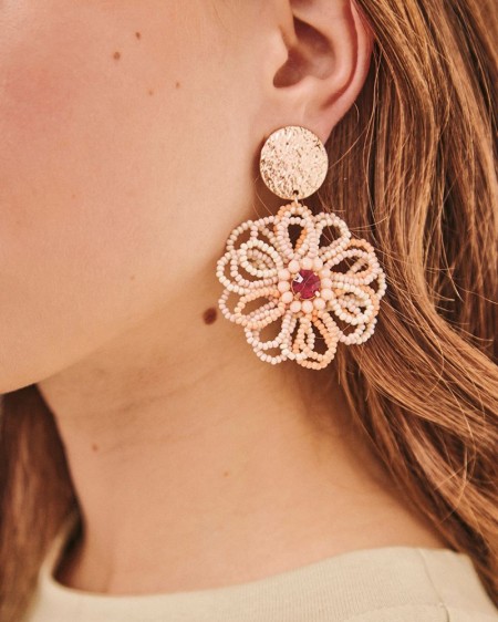 Pendientes Rusher coral