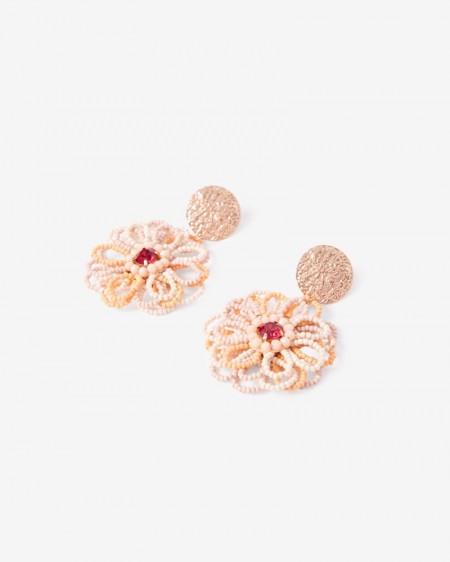 Pendientes Rusher coral