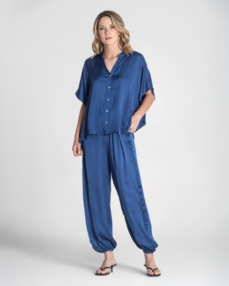 Pantalón satén blue
