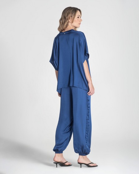 Pantalón satén blue