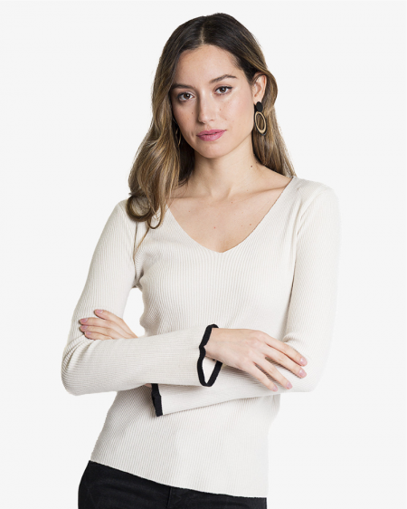 Jersey pico blanco