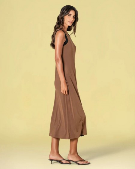 VESTIDO POLY MARRÓN