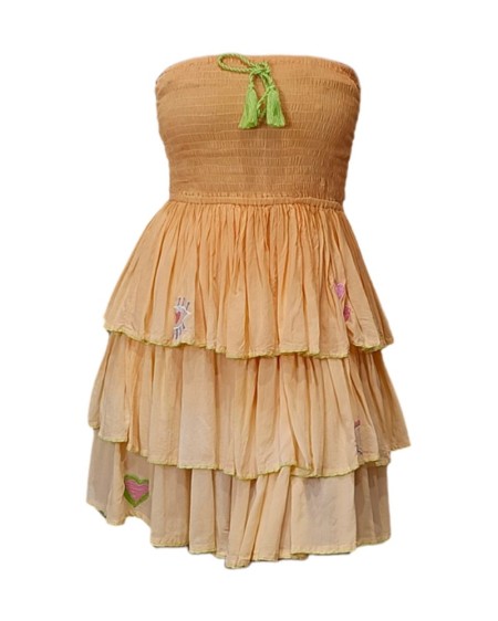 SHORT DRESS TEKIRI PEACH