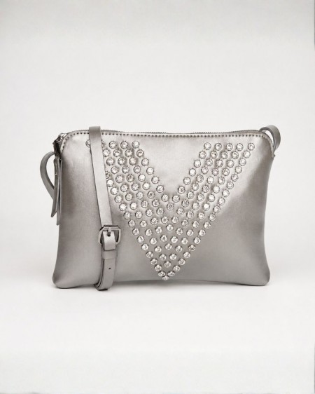 BOLSO BANDOLERA PLATA