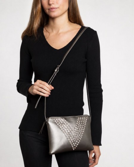 BOLSO BANDOLERA PLATA