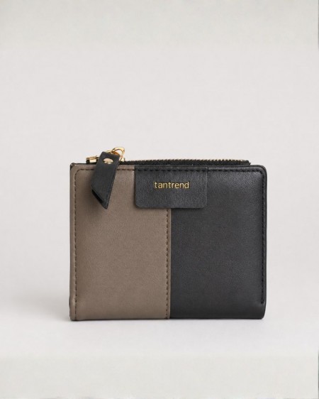 CARTERA BICOLOR NEGRO