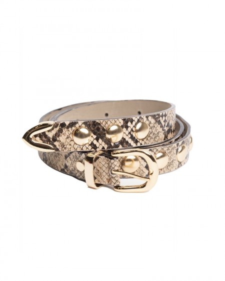 CINTURÓN SERPIENTE BEIGE