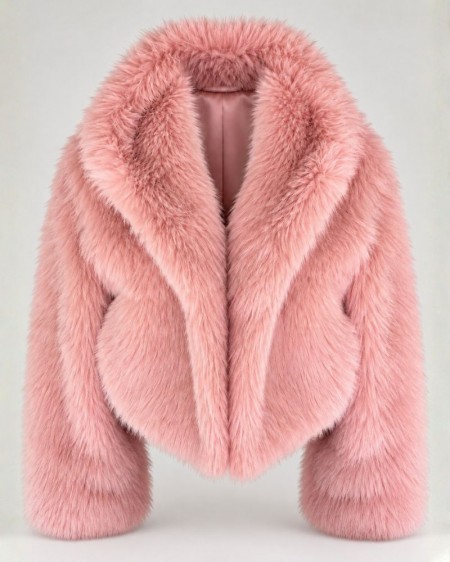 PINK CLOUD FUR JACKET FETICHE SUANCES
