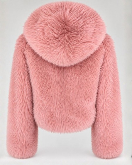 PINK CLOUD FUR JACKET FETICHE SUANCES