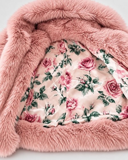 PINK CLOUD FUR JACKET FETICHE SUANCES