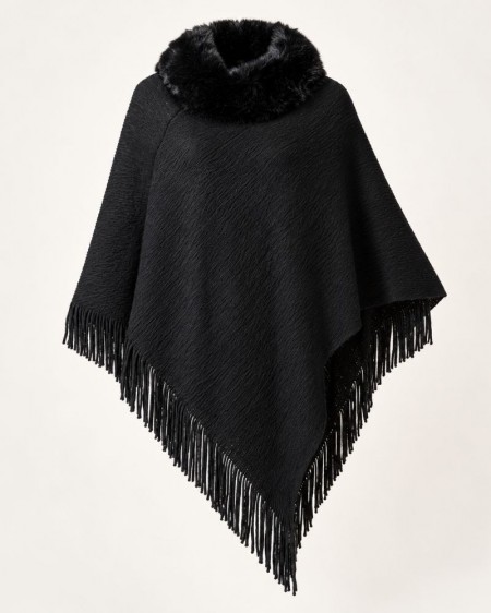 PONCHO NEVADA NEGRO