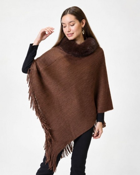 PONCHO NEVADA MARRÓN
