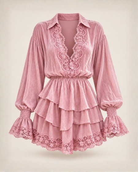 BLUE LACE DRESS FETICHE SUANCES