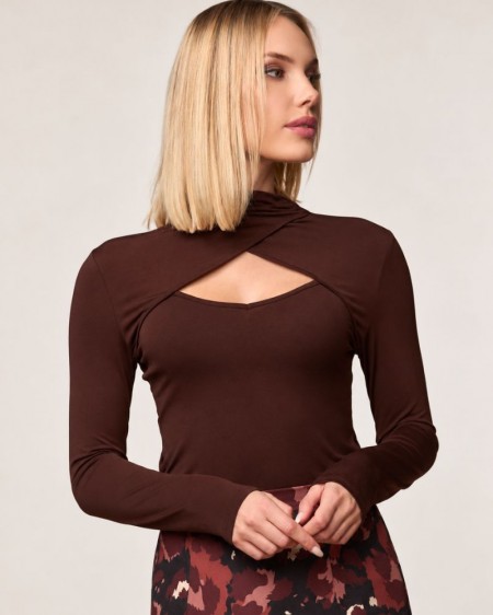 TOP LULU MARRÓN