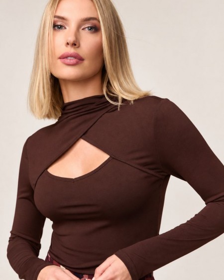 TOP LULU MARRÓN